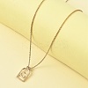 Arch Brass Pendant Necklaces LS-NJEW-H051-05G-1