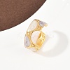 304 Stainless Steel Enamel Adjustable Cuff Rings for Women LS-RJEW-A074-08G-2