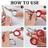 30Pcs 15 Colors Soft Silicone Scissors Finger Rings SIL-GF0001-17-3