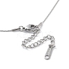 Non-Tarnish Shell Square Pendant Necklaces LS-NJEW-P296-01P-3