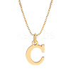 1pc 304 Stainless Steel Letter Pendant Necklaces NJEW-LP0001-38C-G-1