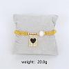 Bohemian Style Brass Rectangle Charm Bracelets FS-WG04134-07-1