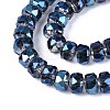 Electroplate Transparent Glass Beads Strands X-EGLA-N022-04A-D05-3