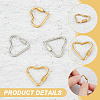 4Pcs 4 Styles 304 Stainless Steel Screw Carabiner Lock Charms STAS-UN0052-23-5