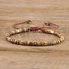 Natural Picture Jasper Beaded Braided Bracelets QH4784-4-1