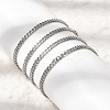 12Pcs 2.2MM 304 Stainless Steel Twisted Chain Necklaces for Men Women NJEW-H093-17P-02-2