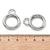 304 Stainless Steel Spring Gate Clasp Findings STAS-B082-05A-P-3