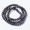 Electroplate Transparent Glass Beads Strands EGLA-A034-T10mm-UA08-2