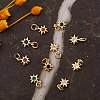 16Pcs 8 Colors Brass Micro Pave Cubic Zirconia Pendants KK-SZ0003-92-4