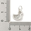 Rack Plating Brass Micro Pave Clear Cubic Zirconia Pendants KK-B093-02D-P-3