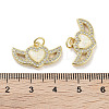 Brass Micro Pave Clear Cubic Zirconia Pendants KK-L213-011G-01-3