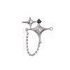 304 Stainless Steel Cubic Zirconia Pendants STAS-OY003-98G-1