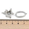 Brass Micro Pave Clear Cubic Zirconia Fold Over Clasps KK-U043-17P-3