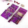 Square Chinese Style Brocade Zipper Bags with Tassel PW-WG45645-05-1