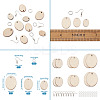 DIY Unfinished Wooden Pendant Earring Making Kits DIY-YS0001-17-9