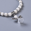 Dyed Natural Lava Rock(Dyed) Beads Stretch Bracelets BJEW-JB04221-03-3