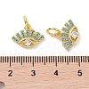 Real 18K Gold Plated Brass Micro Pave Cubic Zirconia Pendants KK-L209-039G-02-3