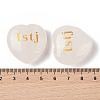 Natural Quartz Crystal Heart Engraving MBTI Type 16 Personality Figurines Statues for Home Office Desk Decorations G-K353-05-4