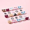 40Pcs 10 Styles Natural Wooden Beads WOOD-FS0001-35-9