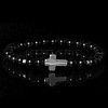 Glass Round Beads Stretch Bracelets RR0079-3
