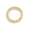 Brass Micro Pave Clear Cubic Zirconia Snap Clasps KK-CBA78C7-02G-1