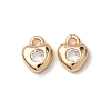 Brass Micro Pave Cubic Zirconia Pendants ZIRC-L105-05C-G-1