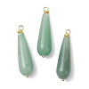 Natural Green Aventurine Pendants PALLOY-JF04760-02-1