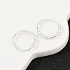 Brass Textured Hoop Earrings EJEW-F378-03B-S-3