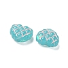 Translucent Resin Waffle Beads RESI-D312-01B-01-2