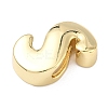 Brass Initial Beads KK-B167-27G-01S-2