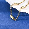 304 Stainless Steel Rolo Chain Bracelets for Women BJEW-C094-08G-3