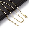 Rack Plating Brass Ball Chain Necklaces for Women NJEW-A035-04G-01-1