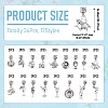 34Pcs 17 Styles Alloy European Dangle Charms PALLOY-TAC0263-4