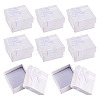 Square Paper Jewelry Ring Gift Boxes with Bowknot LS-CON-TAC0010-80E-2