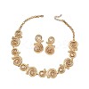 Alloy Vortex Link Chain Necklaces & Stud Earring Sets for Women FS-WG65950-01-3