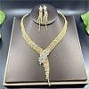 Alloy Rhinestone Bracelets & Earrings & Necklaces & Rings Sets FS-WG5A510-01-2