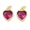 Real 18K Gold Plated Brass Inlaid Cubic Zirconia Charms ZIRC-L100-074G-06-1