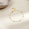 304 Stainless Steel Crystal Rhinestone Link Chain Anklets FS-WGA577E-03-1