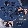 8Pcs 8 Styles PU Leather Cord Rivets Bracelets for Men BJEW-UN0001-61-3