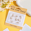 5Pairs Brass Micro Pave Cubic Zirconia Ear Hooks KK-BBC0014-85-6