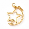 Alloy Open Back Bezel Pendants PALLOY-WH0067-92G-2