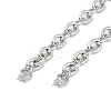 Brass M Pendant Cable Chain Necklace Making KK-U020-01P-2