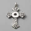 Alloy Rhinestone Hang Snap Base Pendants FIND-WH0145-76B-1