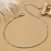 Brass Link Chain Bracelets for Women BJEW-G735-06P-1