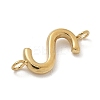 304 Stainless Steel Letter Connector Charms STAS-M108-01G-19-2