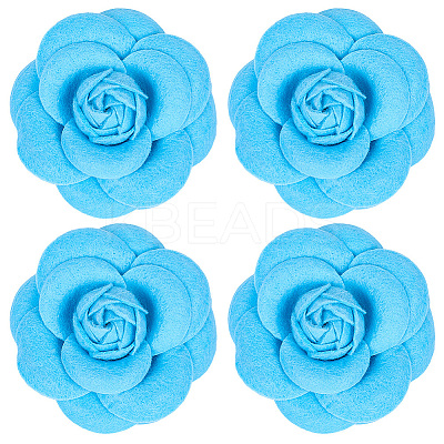 4Pcs Cloth Art Camelia Brooch Pins JEWB-CN0001-03A-1