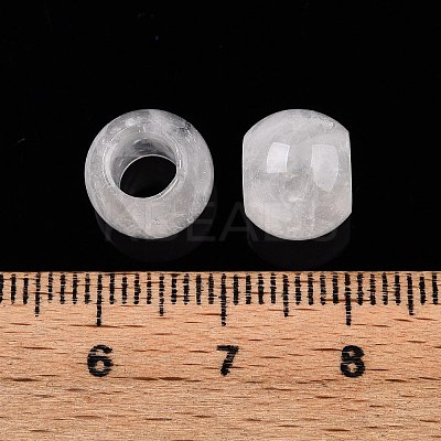 Natural Quartz Crystal European Beads G-T092-10mm-24-1