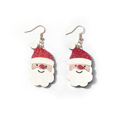 Christmas Iron Acrylic Dangle Earrings FS-WG00170-01-1