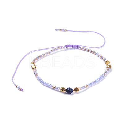 Adjustable Nylon Thread Braided Beads Bracelets BJEW-JB04379-02-1
