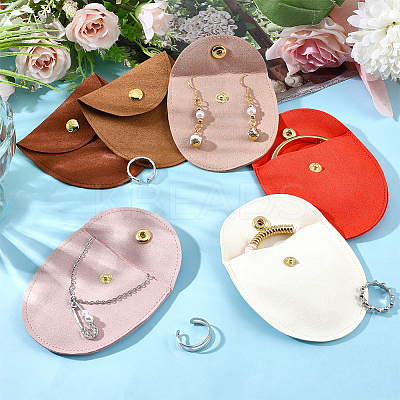6Pcs 6 Colors Microfiber Jewelry Storage Bags ABAG-PH0001-40A-1